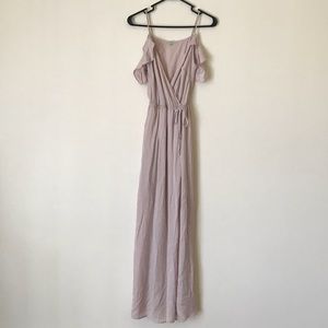 Blush polyester maxi dress